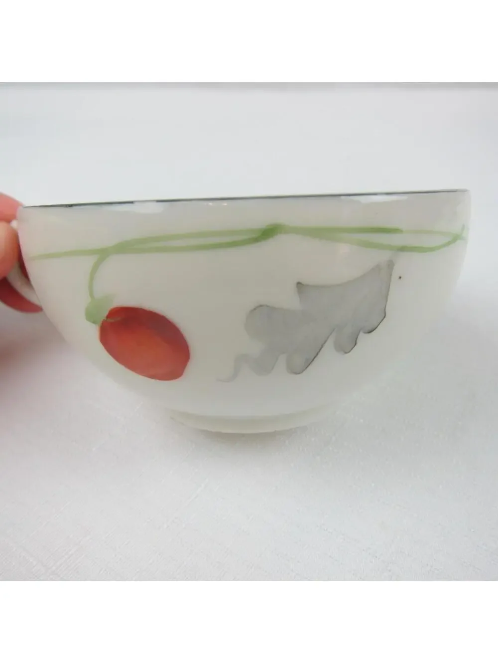 Antique Te-Oh Nippon Porcelain Tea Cup & Saucer Set Poppy Flower RARE